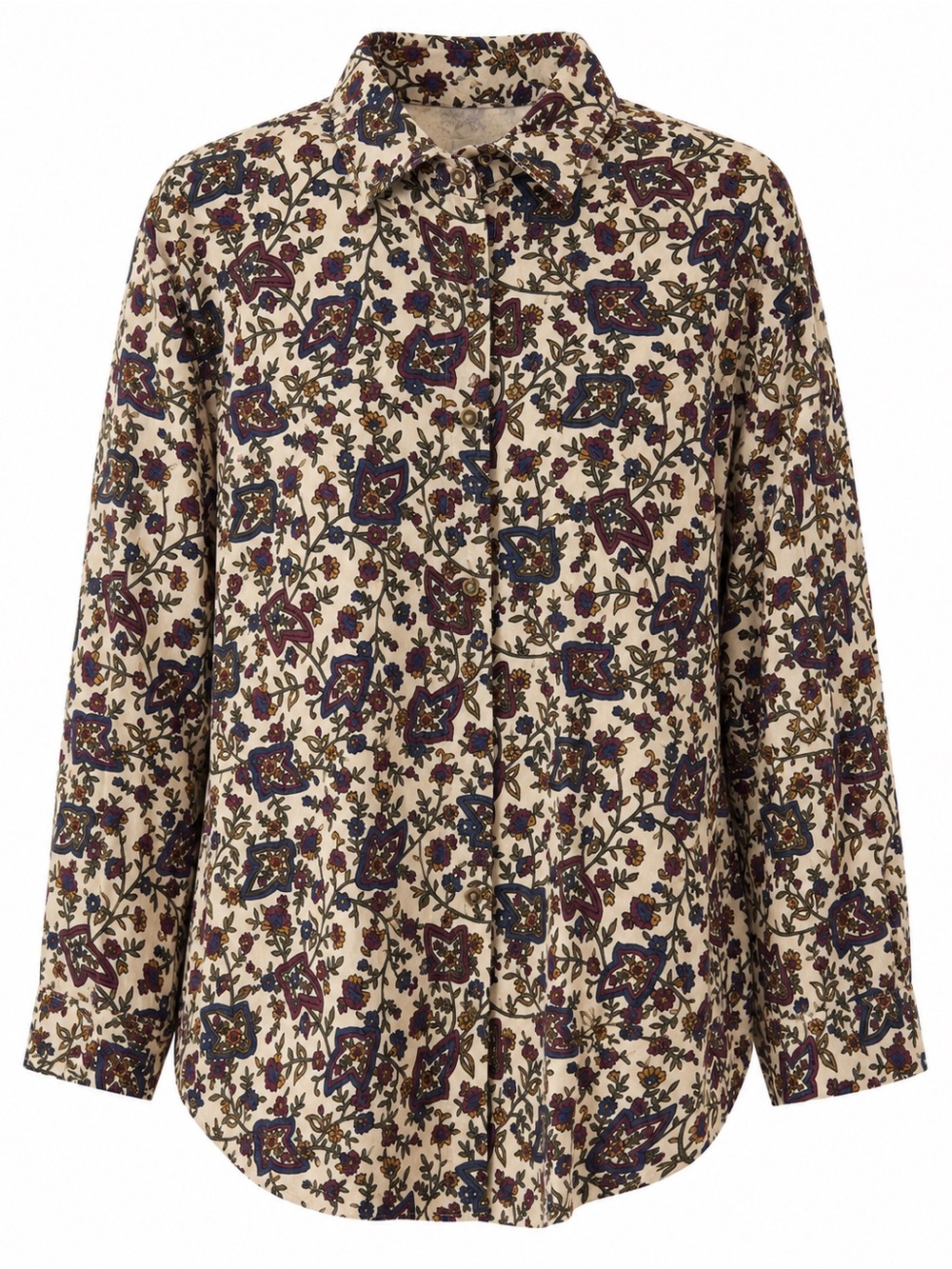 NWT Hot Cotton Marc Ware Floral Paisley Button Down Shirt Small